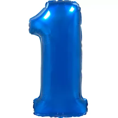 Воздушный шар цифра 1 синяя