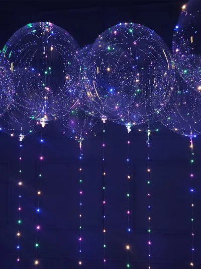 Большие кристальные шары Bubble с разноцветной светодиодной лентой